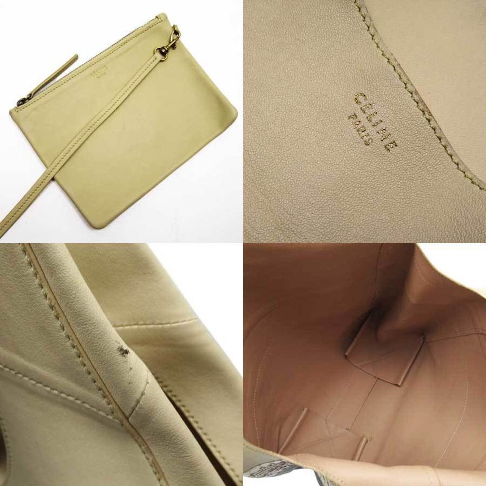 Celine Tote Bag Leather Python White Black - image 3